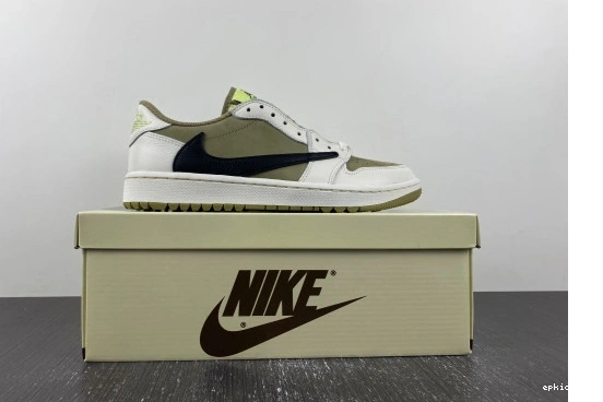 EP Travis Neutral Low 1 Golf Jordan Scott Retro Olive FZ3124-200 0519